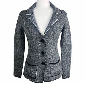 COCOGIO Sweater Blazer Italian Wool Blend Cardigan